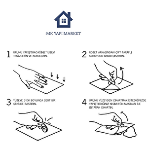 Mk Yapişkanli Tekli̇ Di̇kdörtgen Raf