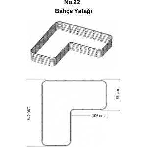 Modüler Yükseltilmiş Bahçe Sebze Yatağı No:22 (190x190) Gri