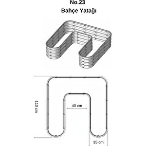 Modüler Yükseltilmiş Bahçe Sebze Yatağı No:23 (110x110) Bej