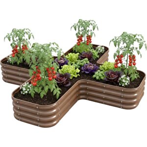 Modüler Yükseltilmiş Bahçe Sebze Yatağı No:17 (220x220) Bej