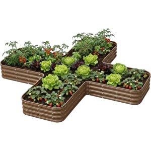 Modüler Yükseltilmiş Bahçe Sebze Yatağı No:18 (300x300) Bej