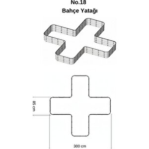 Modüler Yükseltilmiş Bahçe Sebze Yatağı No:18 (300x300) Gri