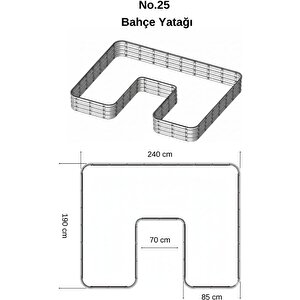 Modüler Yükseltilmiş Bahçe Sebze Yatağı No:25 (240x190) Bej