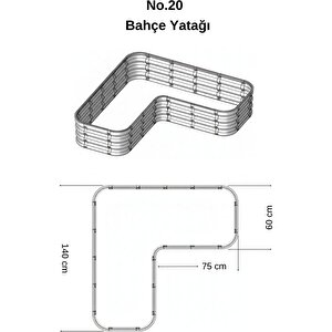 Modüler Yükseltilmiş Bahçe Sebze Yatağı No:20 (140x140) Bej