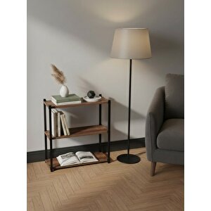 Orion 3 Raflı Metal Çok Amaçlı Kitaplık Tropik Ceviz