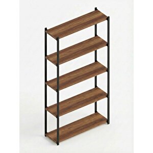 Orion 5 Raflı Metal Çok Amaçlı Kitaplık Tropik Ceviz