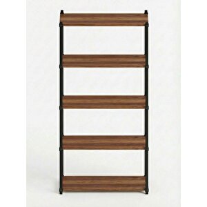 Orion 5 Raflı Metal Çok Amaçlı Kitaplık Tropik Ceviz