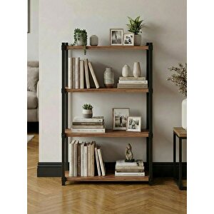 Orion 4 Raflı Metal Çok Amaçlı Kitaplık Tropik Ceviz