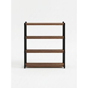 Orion 4 Raflı Metal Çok Amaçlı Kitaplık Tropik Ceviz