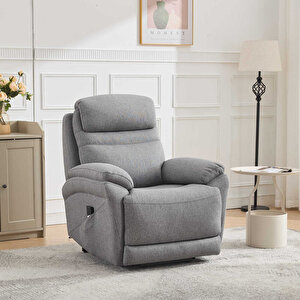 Lisbon Power Lift  Otomatik Mekanizmalı Baba Ve Tv Koltuğu Bej-gri Kumaş 88x99x106 Cm