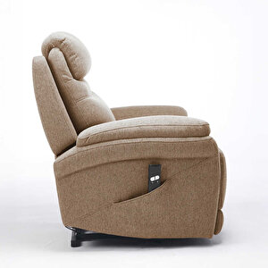 Lisbon Power Lift  Otomatik Mekanizmalı Baba Ve Tv Koltuğu Vizon Kumaş 88x99x106 Cm