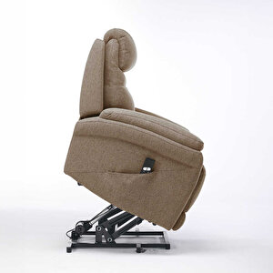 Lisbon Power Lift  Otomatik Mekanizmalı Baba Ve Tv Koltuğu Vizon Kumaş 88x99x106 Cm