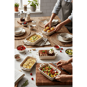 2 Li Kulplu Seramik Beyaz Sosluk Meze Çerez Meyve Sunum Tabağı Kahvaltı Seti Mit1272 Beyaz