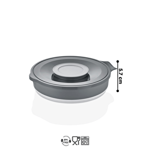 Katlanabilir Silikon Gri Mikser Karıştırma Çırpma Saklama Kabı 3,25 Lt Mit1285