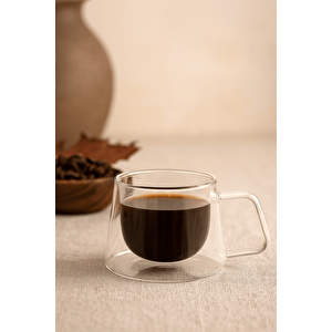 120 Ml Çift Cidarlı Cam Kahve Espresso Bardağı Mit1282