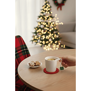 Poşet Ve Bitki Çayı İçin 300 Ml Özel Seramik Beyaz Kupa Mit1268