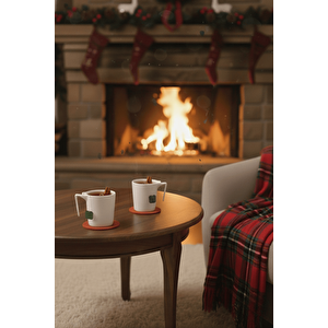 Poşet Ve Bitki Çayı İçin 300 Ml Özel Seramik Beyaz Kupa Mit1268