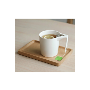 Poşet Ve Bitki Çayı İçin 300 Ml Özel Seramik Beyaz Kupa Mit1268