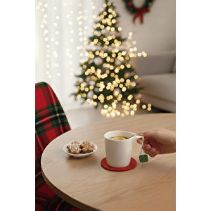 Poşet Ve Bitki Çayı İçin 300 Ml Özel Seramik Beyaz Kupa Mit1268