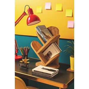 Reyo Falez 3 Raflı Masaüstü Kitaplık Kitap Rafı Atlantik Çam