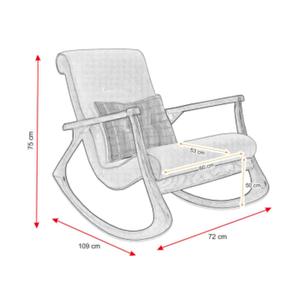 Asedia Ekol Naturel Antrasit Gri Dişbudak Sallanan Sandalye Dinlenme Emzirme Baba Tv Okuma Uzanma Koltuğu Ess