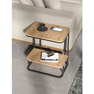 Falez 2 Katlı Koltuk Sehpası Yan Sehpa Atlantik Çam