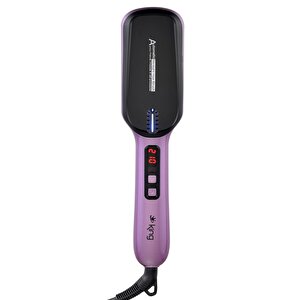 King K920 Shine Elektrikli Saç Düzleşti̇ri̇ci̇ Fırça Pembe