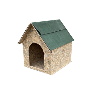 Köpek Kulübesi Büyük Boy Osb Xl Yeşil Çatılı 100x100x78 Cm