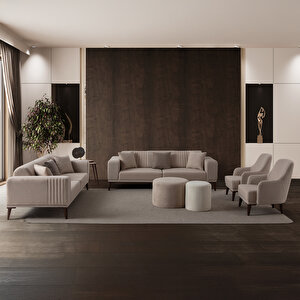 Regnar 3+3+1+1 Koltuk Takımı Sütlü Kahve Sütlü Kahve