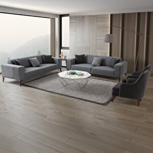 Regnar 3+3+1+1 Koltuk Takımı Gri Gri