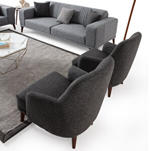 Edsy Home Regnar 3+3+1+1 Koltuk Takımı Gri