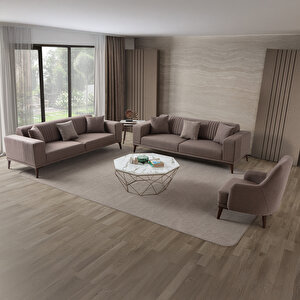 Regnar 3+3+1 Koltuk Takımı Kahverengi Kahverengi