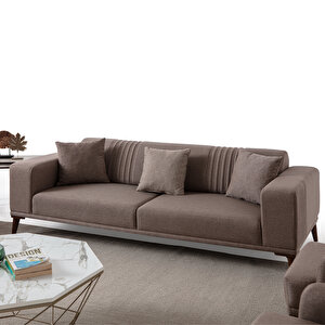 Edsy Home Regnar 3+3+1 Koltuk Takımı Kahverengi