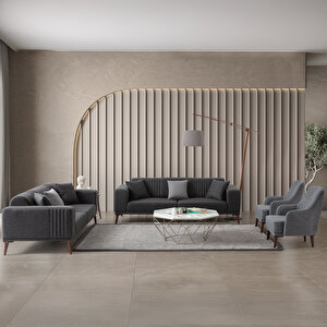 Regnar 3+3+1+1 Koltuk Takımı Antrasit Antrasit