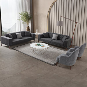 Regnar 3+3+1+1 Koltuk Takımı Antrasit Antrasit