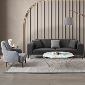Edsy Home Regnar 3+3+1+1 Koltuk Takımı Antrasit