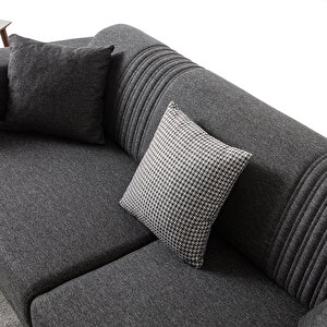 Edsy Home Regnar 3+3+1+1 Koltuk Takımı Antrasit