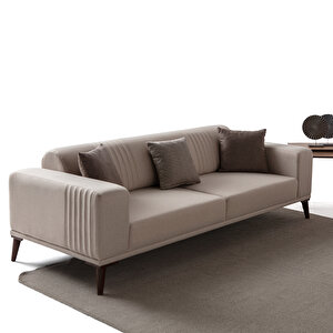 Edsy Home Regnar 3+3+1+1 Koltuk Takımı Sütlü Kahve + Kahverengi