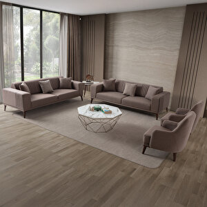 Regnar 3+3+1+1 Koltuk Takımı Kahverengi Kahverengi