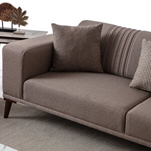 Edsy Home Regnar 3+3+1+1 Koltuk Takımı Kahverengi