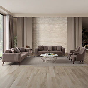 Edsy Home Regnar 3+3+1+1 Koltuk Takımı Kahverengi