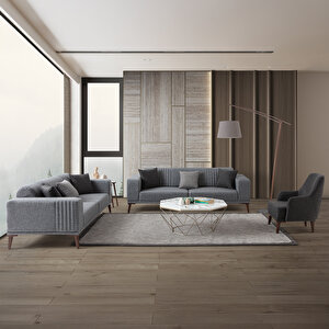 Regnar 3+3+1 Koltuk Takımı Gri Gri