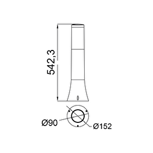 Horoz (orki̇de-2) 40 W Si̇yah Plasti̇k Bahçe Aydinlatmalari