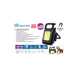 Klaus Kapak Açacakli Led Anahtarlik (3 W &200 Mah)
