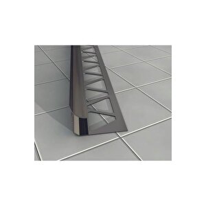 12 Mm Alm. Serami̇k İç Köşe Profi̇li̇ Mat Gri̇ 2.7m Boy ( 5 ADET )