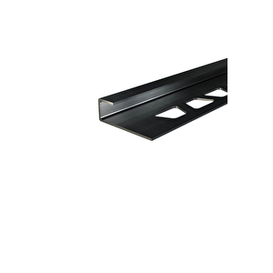 12 Mm Si̇yah İnoks Kare Serami̇k Köşe Profi̇li̇ ( 5 ADET )