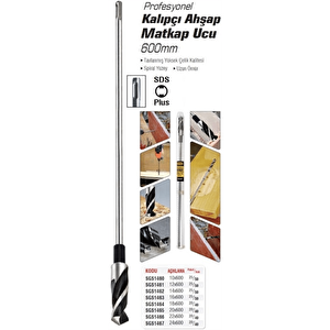 Sgs Sds Kalipçi Ahşap Matkap Uçu 16x600
