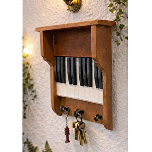 Piyano Askılık Anahtarlık Duvar Rafı Askısı 6002