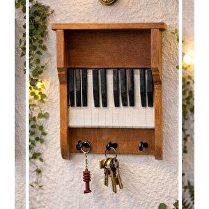 Piyano Askılık Anahtarlık Duvar Rafı Askısı 6002