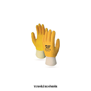 ̇ Kn-2 Plus Sari Ni̇tri̇l Eldi̇ven  No:9